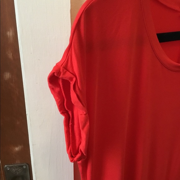 Adrienne Red Flowy Shirt - Picture 4 of 5